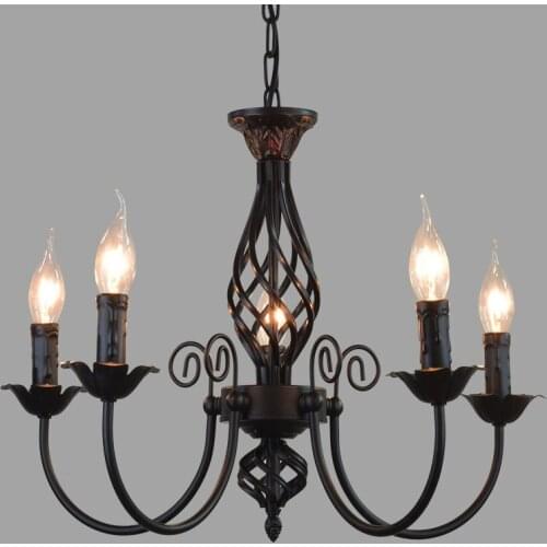 Retro industrial Pendant Lights 3/4/5/6 European style living room dining room iron lamp E14 WF12071040