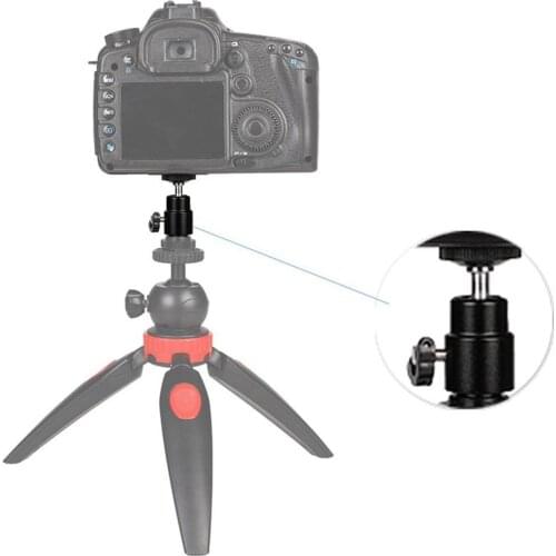 Mini Photography light bracket Metal hot shoe PTZ 1/4 screw interface Universal ball type small cloud platform bracket