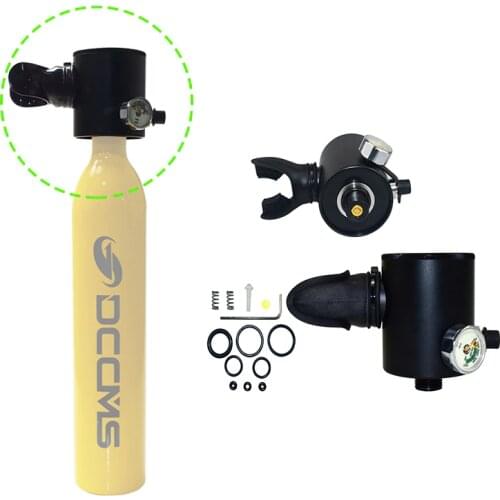 Mini diving oxygen tank valve head M18 * 1.5 threaded interface breathing valve diving fire breathing valve