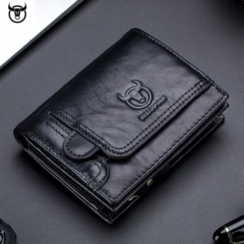 Men Wallet Genuine Leather Mens Purse Design male Wallets With Zipper Coin Pocket Card Holder Luxury Wallet
