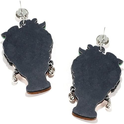 New Fashion Vintage Artist Acrylic Earrings Women Fashion Exaggerated Mix Color Flower Cool Punk Dangle Earrings Brincos Female