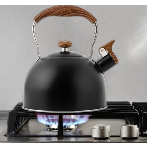 New 2.5L Stainless Steel Whistling Tea Kettle Food Grade Teapot For Make Tea Boil Water Compatible Gas Stoves Induction Cookers