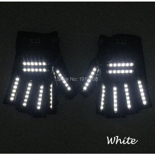 1pairs 6 Colors LED Light Up Half-Finger Gloves Carnival Party Costume Dance Decor LED Gloves Hand Decor Stage Show Props