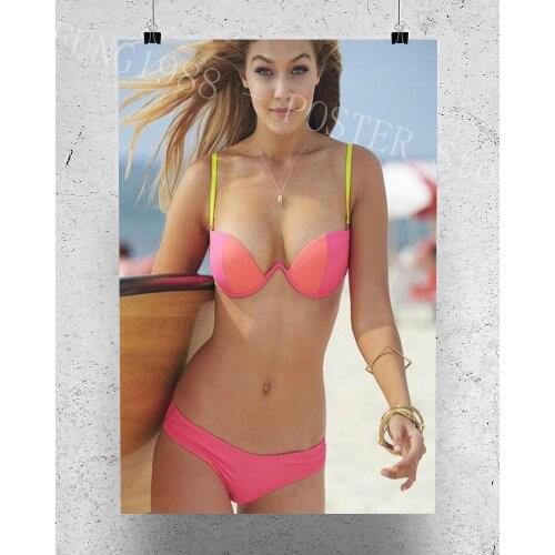 S227 Custom Poster Silk Home Deco Gigi Hadid 06 Star Sexy Beautiful Girl Model Wall Art Christmas Gift
