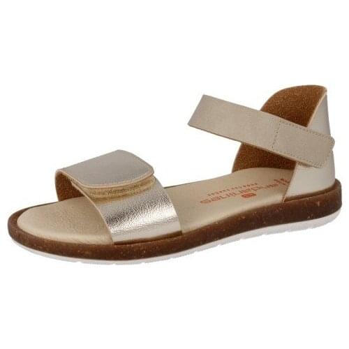 Sandals for girl leather malinche metallic gold English Andanines