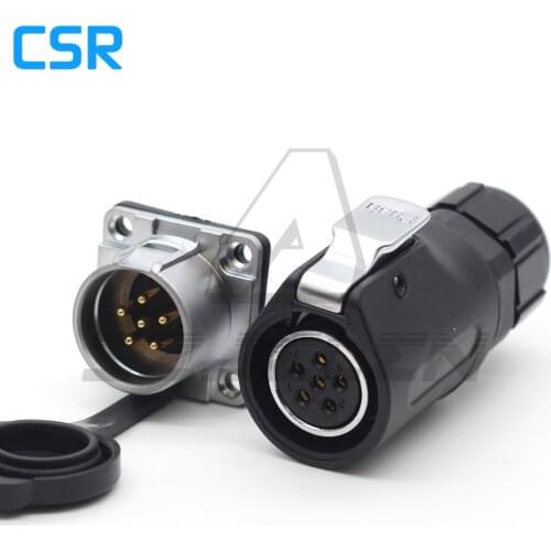 XHP20 series, 6-pin waterproof connector plug and socket, Electrical charger connector