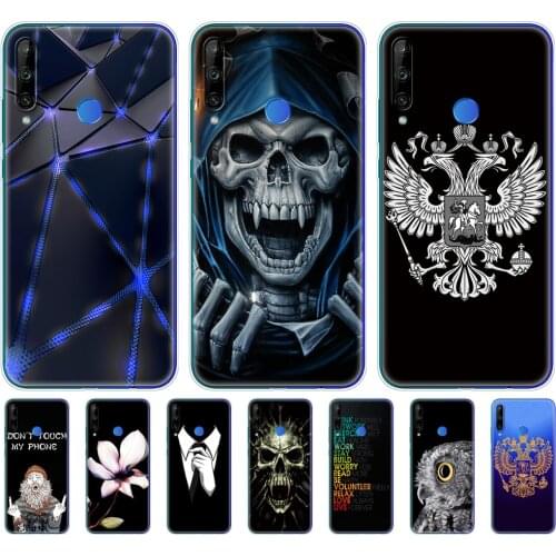 Silicon Case For HONOR 9C Case 6.39" Soft Tpu Phone Cover for Huawei Honor 9C 9 C AKA-L29 Coque Bumper full 360 Protective black