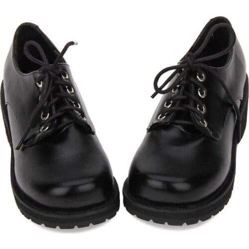 Princess sweet punk shoes PUNK COS animation student JK slope with uniform all-match thick soled shoes lace up shoes punk pu9618