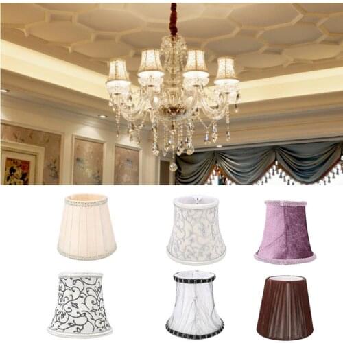Art Deco Ripple Lamp Shades Crystal Wall Lamp Chandelier Fabric Lampshade Nordic Style Modern Lamp Cover for Home Decoration