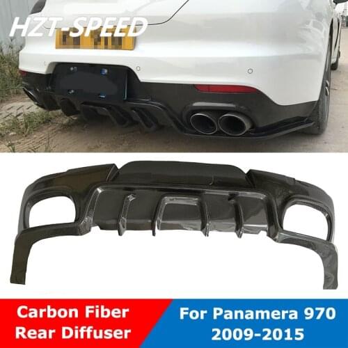 Carbon Fiber Car Body Kit Rear Bumper Diffuser Lip For Porsche Panamera 970 2009-2015