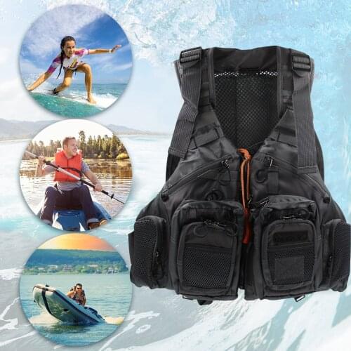 Fly Fishing Vest Multifunctional Adjustable Fishing Vest Safety Jacket Breathable Mesh Outdoor Backpack Fishing Safety Vest Tool