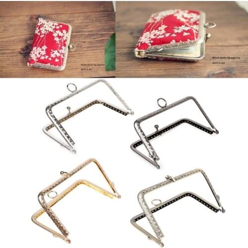 1Pc DIY Purse Handbag Handle Coins Bags Metal Kiss Clasp Lock Frame 13.8cm LX9F