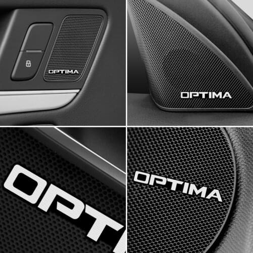 10pcs car audio decorate 3D Aluminum Badge Emblem Sticker For KIA Optima 2018 2019 Car Accessories