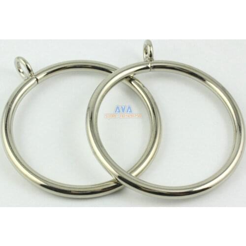 10 Pieces 55mm Silver Curtain Rings Curtain Sliding Hook Rings