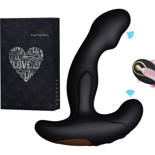 12 Speeds Vibrating Wireless Double head vibration Prostate Massager Anal Sex Toys,Waterproof Remote Anal Silicone Vibrator