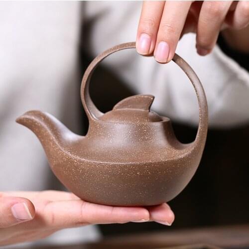 200ML Yixing Purple Sand Qu Teapot Teaset Hand Made Pot Original Ore Qing Duan Mud Kung Fu Tea Set Tea Ceremony Birthday Gift