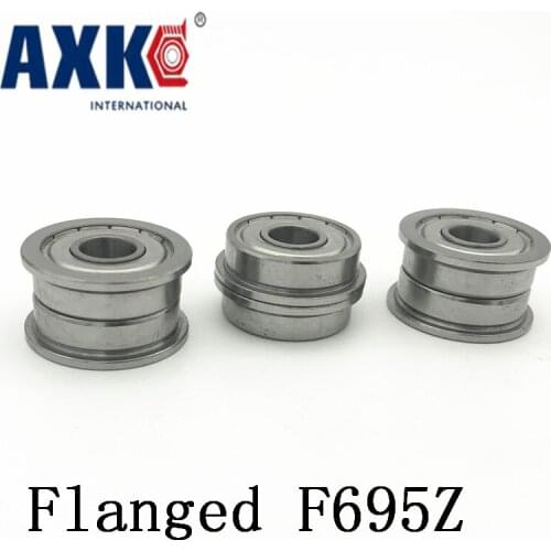 Axk F695zz Bearing Abec-5 (10pcs) 5*13*4 Mm Flanged F695z Ball Bearings F695 Zz F619/5zz