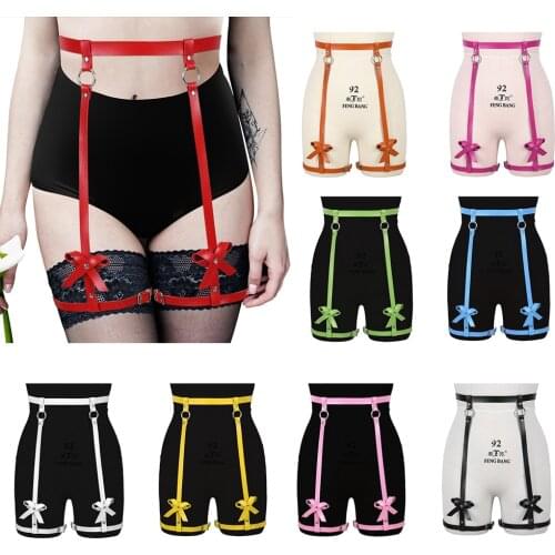 PU Leather Stockings Sexy Harness Gothic Body Sword Belts Womens Lingerie Sex Costumes Bdsm Bondage Suspender Garter Strap Belt