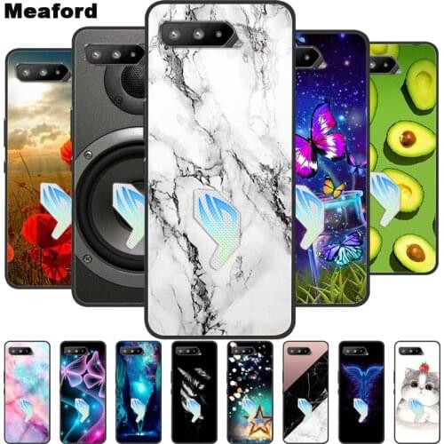 For Asus ROG Phone 5 Case Marble Soft Silicone Back Case for Asus ROG Phone 5 Pro ZS673KS Ultimate Phone Cover Phone5 Funda Bag