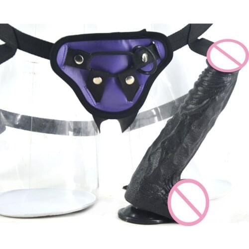 FAAK Black strapon dildo big dildo realistic dildo strap on penis removable huge dick sex toy for women discreet package