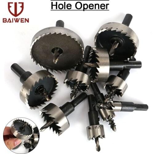 10pcs 12-60mm HSS Metal Drill Bit Set Holesaw Hole Saw Cutter Drilling Kit Sharp Tip Cutter Tool For Stainless Steel Metal Alloy