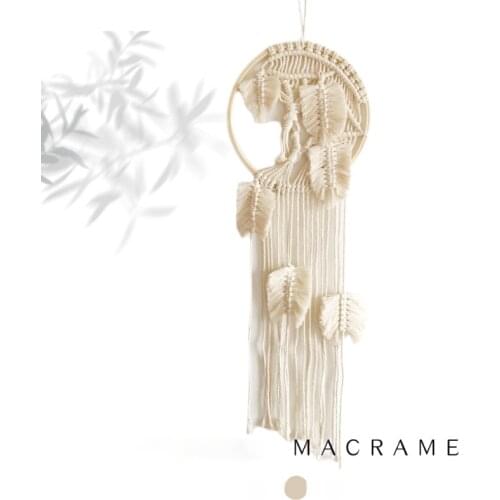 Nordic Wall Pendant Woven Leaf Tapestry Room Decoration Anime Tapestry Wall Hanging Gothic Home Decor Life Tree Hamsa Decor