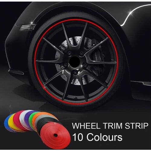 Good NEW 8M/ Roll Rimblades Car Vehicle Color Wheel Rims Protectors Decor Strip Tire Guard Line Rubber Moulding Trim Wheel Decor