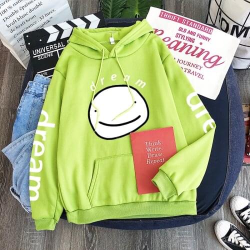 Newest Korean Kawaii Anime Dream SMP Smile Hoodies Sweatshirts Men Women Printing Unisex Pullovers Tracksuit Hip Hop Clothing