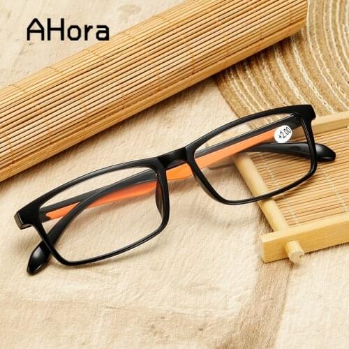 Ahora Men TR90 Ultralight Square Reading Glasses Women Retro Resin Reader Eyewear Presbyopic Glasses Female Male +1.50 2.00 2.50