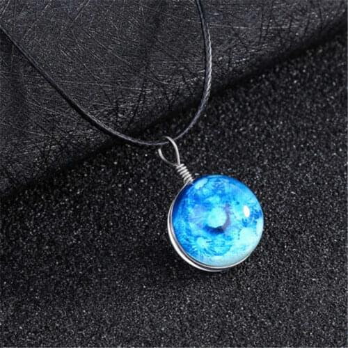 Necklace Galaxy Space Cute Nebula dark Universe Pendant Ball Fashion Glow