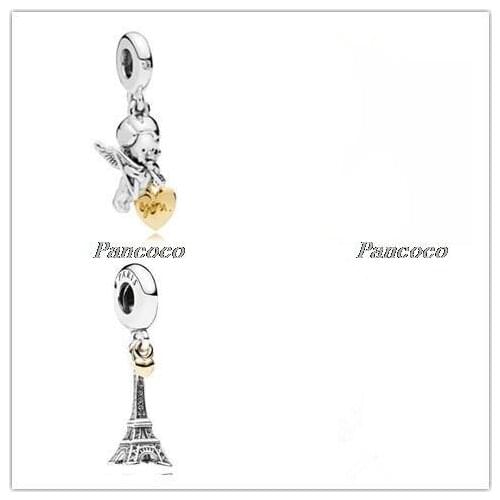 925 Sterling Silver Charm The Ultimate Matchmaker With Gold Love Heart Beads Fit Pandora Bracelet & Necklace Jewelry