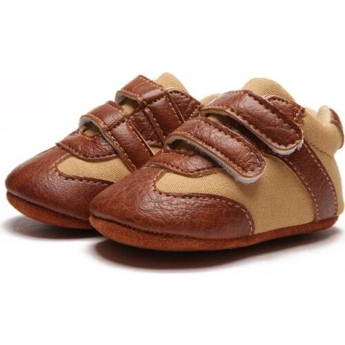 2019 baby boy casual first walker shoes new fashion classic stitching soft bottom non-slip toddler shoes for 0-18M