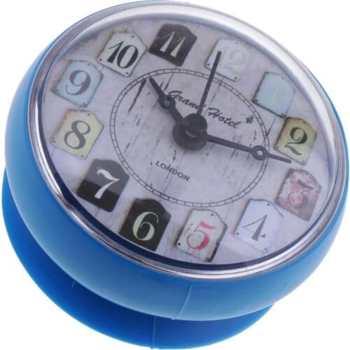Silicone Mini Wall Clock Suction Cup Water Resistant For Bathroom Kitchen