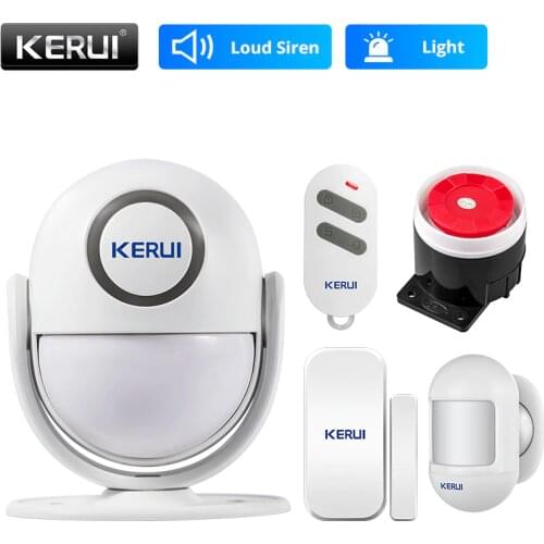 KERUI P6 125dB Home Garage Security Alarm System Anti-Theft Smart Motion Detector PIR Door/Window Sensor Wireless Burglar Alarm