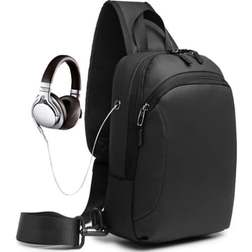 Men Shoulder Bags Waterproof Oxford Crossbody Bags Male Anti Theft Chest Bag Casual High Quality Travel Messengers Bag Black