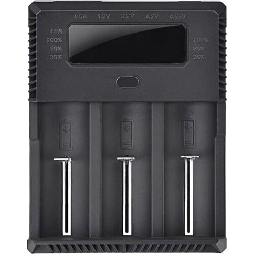 Trustfire Intelligent Fast 3 Slots TR-018 Charger LED Lights Indicate Li-ion Battery Charging for 23650 26650 25500 18650 18350