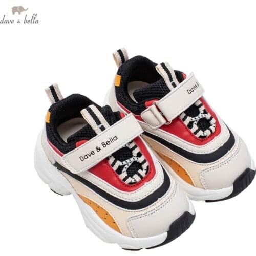 DBY19684 Dave Bella autumn baby unisex fashion patchwork shoes new born boys girls casual shoes
