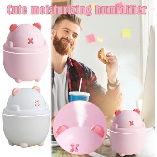 200ML Air Humidifier Cute Bear Ultra-Silent USB Aroma Essential Oil Diffuser Office Car Humidificador Air Purifier Mist Maker