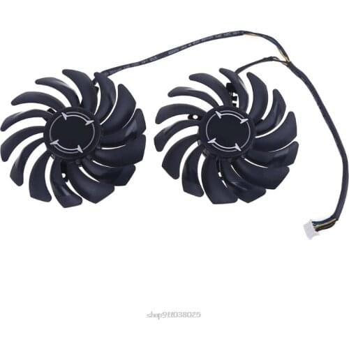 1 Pair 87mm PLD09210B12HH 4 Pin Graphics Video Card Cooling Fan for MSI RX 470 480 570 580 Armor Mar17 21 Dropship