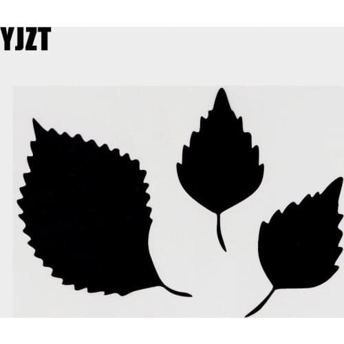 YJZT 14.5CM×10.2CM Plant Leaves Of Trees Vinyl Car Sticker Decal Accessories 18B-0207