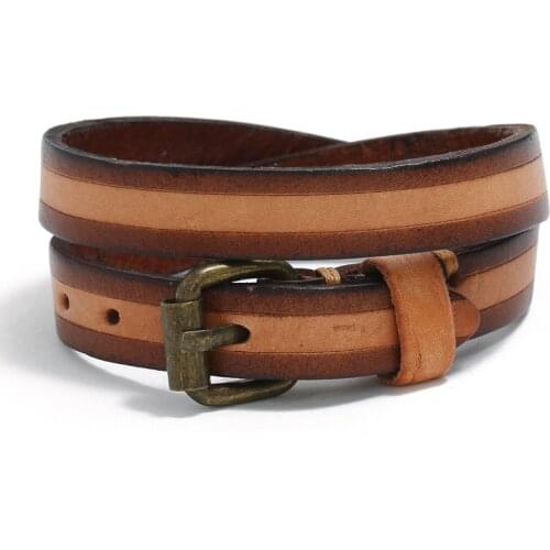 2021 New Simple Multi-layer Men and Women All-match Casual Retro Cowhide Bracelet Clothes Accessories Bracelet