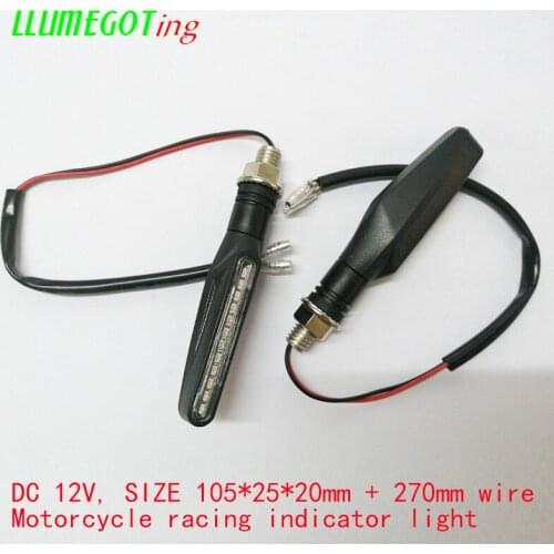 4pcs 12x 335SMD Waterproof 12V LED Motorcycle Turn Signal Light Flowing Water Blinker Bendable Tail Flashing Lights for Harley