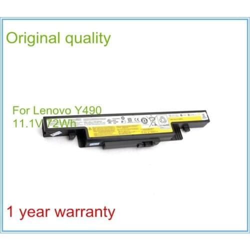 Original Laptop Batteries for Y490 Y490P Y400 Y410 Y410P Y510P Y400N Y500 Y500N Y430P battery 72WH 6700mah L11S6R01