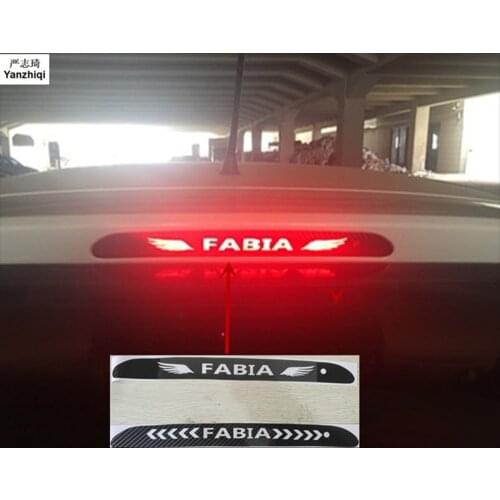 Car-Styling Taillight Brake Lights Lamp Protector carbon fiber Covers 3D Sticker for Skoda FABIA 2008-2018 car Accessories 1PCS