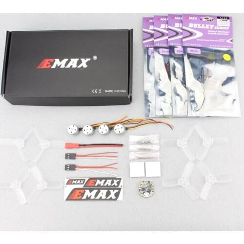 EMAX RS1104 5250kv Brushless Motors with T2345 4pair Propeller F3 Femto 6A Bullet BLHeli_S ESC for RC Racer Free Style