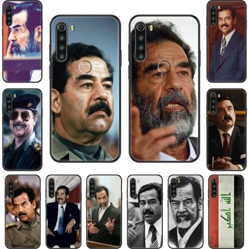 Iraq Saddam Hussein Phone case For Xiaomi Redmi Note S2 4 5 6 7 8 A S X Plus Pro black trend coque 3D back art bumper silicone