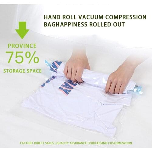 PA+PE Travel Storage Bag Compression Bag Vacuum Storage Bag Hand Roll Style Household Products Organizer Hand Pump Bedding