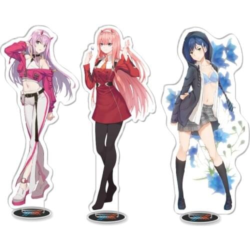Anime DARLING in the FRANXX Figure Zero Two 02 Acrylic Stand Figure Model Plate Decoration Toys Cosplay Gifts Collection
