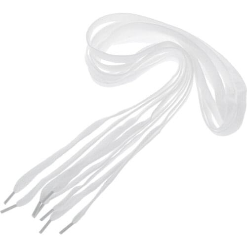Hot Style White Flat Shoelaces Sneaker Shoes Strings 2 Pairs