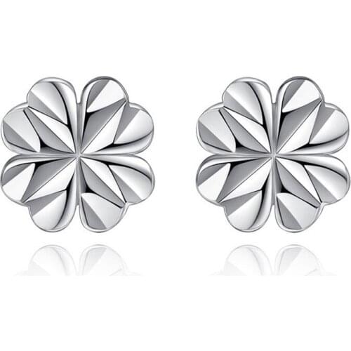 Hot Sell New Design Fashion Love Flower 925 Sterling Silver Stud Earrings for Women Girls Jewelry Gift Wholesale Drop Shipping